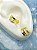 Brinco Argola Zirconia Cristal Pequeno Com Tarraxa - Banho Ouro Camada 2 Milésimos Com Verniz - 1 Par - Imagem 3