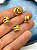 Brinco Argola Zirconia Cristal Pequeno Com Tarraxa - Banho Ouro Camada 2 Milésimos Com Verniz - 1 Par - Imagem 1