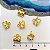 Canequinha metal 7mm Furo interno 7mm  - 01 unid - Banhado a  Ouro - Imagem 1