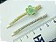 KIT  1 GRAMPO FLOR  VERDE ESMALTADA COM PEROLA E 1 GRAMPO CRAVEJADO COM ZIRCONIA - 2 PEÇAS - Imagem 2