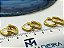 TRIO BRINCO ARGOLA CRAVEJADO ZIRCONIA CRISTAL - 3 PARES - P M G - BANHO OURO 2 MILÉSIMOS CAMADA COM VERNIZ - Imagem 2