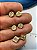TRIO BRINCO OURO ZIRCONIA CRISTAL COM TARRAXA - 3 PARES - BANHO OURO CAMADA 2 MILÉSIMOS COM VERNIZ - Imagem 1