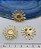 Pingente Sol 3 Saidas Ouro - 01 unid - Imagem 1
