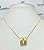 Colar pingente Cruz cravejado zircnonia cristal 40cm Ouro  - 1 unidade - Imagem 1