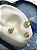 Conjunto Coracao Zirconia cristal - caixa banho ouro 18k camada 2 milésimos com verniz - brinco e pingente - Imagem 2