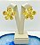 Brinco flor - banho ouro 18k camada 2 milésimos com verniz - 1 par - Imagem 3