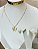 Conjunto Borboleta cravejada zirconia - com colar veneziana 45cm mais extensora - brinco e colar cravejados - Banho ouro 18k camada 2 milésimos e verniz - Imagem 1