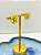 Brinco Flor Banho ouro - 1 par - Imagem 1