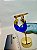Brinco Resina Azul Ouro 18K - O Par - Imagem 3