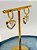 Brinco banho ouro com zirconia  - 1 par - Imagem 1