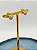 Brinco Coracao Cravejado zirconia cristal - banho ouro - 1 par - Imagem 1