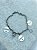 Pulseira Aço inox Paz Sorte Amor  com zirconia - 1 unidade - Imagem 1