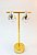 Brinco Gota banho niquel branco - 1 par - Brinco super leve - Imagem 2