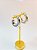 Brinco Argola Gota banho niquel branco - 1 par - Brinco super leve - Imagem 1
