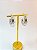 Brinco Argola Gota banho niquel branco - 1 par - Brinco super leve - Imagem 2