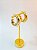 Brinco Argola Gota banho ouro 2 milésimos - 1 par - Brinco super leve - Imagem 1