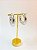 Brinco Argola banho niquel branco - 1 par - Brinco super leve - Imagem 2