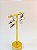 Brinco Flor banho niquel branco - 1 par - Brinco super leve - Imagem 2