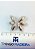 Brinco Flor banho niquel branco - 1 par - Brinco super leve - Imagem 3
