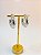 Brinco Argola banho niquel branco - 1 par - Brinco super leve - Imagem 2