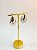 Brinco Gota banho niquel branco - 1 par - Brinco super leve - Imagem 1