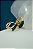 Brinco Gota com zircônia verde cravejada banho ouro - 1 par - Imagem 2