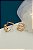 Brinco Trevo cravejado zirconia click banho ouro - 1 par - Imagem 1