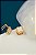 Brinco Trevo cravejado zirconia banho ouro - 1 par - Imagem 1