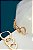 Trio Brinco Coracao cravejado zirconia banho ouro - 1 par - Imagem 2