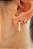 Brinco Argola cravejado Zirconia tipo click - 1 par - banho ouro - Imagem 2
