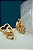 Trio Brinco Coracao cravejado zirconia banho ouro - 1 par de cada tamanho - P M G - Imagem 2