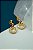 Brinco Argola Cravejado zirconia cristal Banho ouro - 1 par com Tarraxa - Imagem 2