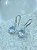 Brinco oval Cravejado zirconia cristal banho níquel diamante - 1 par - Imagem 3