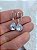 Brinco Gota Cravejado zirconia cristal banho diamante niquel - 1 par - Imagem 1