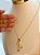 Conjunto colar e brinco organico - banho ouro - 1 conjunto - Imagem 1