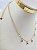 Colar Choker com cristais coloridos - Banho ouro 2 milésimos com verniz italiano e extensora - 1 unidade - Imagem 2