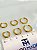 Trio Brinco Argola Aço Inox dourado tipo click - antialergico - P M G - 3 pares - Imagem 2