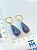 Brinco Gota Resina tipo click dourado - 1 par - Imagem 1