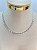Choker colar com perola - banho prata 925 - semijoia com 50 milésimos de camada e verniz italiano - 1 unidade - medida 40cm - Imagem 1