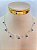 Choker colar  olho grego - banho prata 925 - semijoia com 50 milésimos de camada e verniz italiano - 1 unidade - medida 40cm - Imagem 1