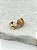Brinco Argola Cravejado zirconia tipo click - medida 10mm - banho ouro com verniz italiano - 1 par - Imagem 3