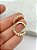 Brinco Argola cravejado zircônia tipo click - medida 20mm - banho ouro com verniz italiano - 1 par - Imagem 2
