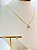 Conjunto Pedra Carre - colar veneziana com pingente e brinco zirconia - banho ouro 2 milésimos com verniz italiano - Imagem 2