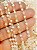 Corrente Cristal e Perola 4mm Cristal Banho ouro camada 2 milésimos com verniz italiano -  1 Metro - Imagem 1