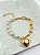 Pulseira Coracao com perola modelo tipo tifany - banho ouro - 1 unidade - Imagem 3