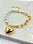 Pulseira Coracao com perola modelo tipo tifany - banho ouro - 1 unidade - Imagem 1