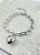 Pulseira Coracao com perola modelo tipo tifany - banho niquel diamante - 1 unidade - Imagem 1