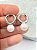 Brinco Argola click com perola banho niquel diamante com verniz - 1 unidade - Imagem 2