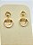 Brinco Madreperola cravejado banho ouro com verniz - 1 unidade - Imagem 2