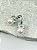Brinco Argola click Perola com Zirconia tipo Gravatinha banho niquel diamante com verniz - 1 unidade - Imagem 2